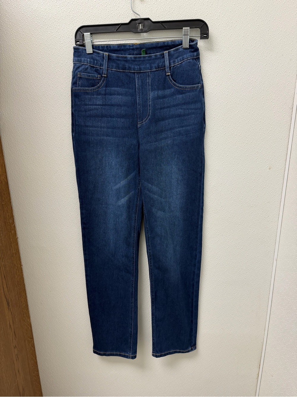 HALARA Blue Denim Jeans with Yellow Stitching